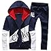 Manluo Men's Tracksuits Print Sweatsuits Slim Casual Jogging Suits Sports Hooded