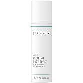 Proactiv Acne Clearing Body Spray, 2% Salicylic Acid, 3.4 Fl Oz | Quick-drying 2% salicylic acid body acne spray for hard-to-reach areas; fragrance-free, non-greasy and post-workout friendly.