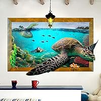 Nufelans DIY Turtles Wall Stickers Decal Art Decorations for Living Room Bedroom Tv Wall Background, Sticker Gift Wall Decal Home Decor