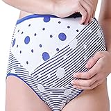 DEHANG Women Ladies Printed Cotton Maternity Panties Size L - Blue