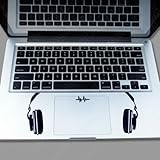 Keypad -Headset on both sides Macbook Symbol Keypad Iphone Apple Ipad Decal Skin Sticker Laptop