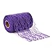 Adeeing 6 Inch x 25 Yards Vintage Lace Roll Floral Lace Ribbon for Tutu Skirt Fabric Table Runner Chair Sash DIY Wedding Party Bridal Shower Decorations Gift Bow Craft Dark Purple