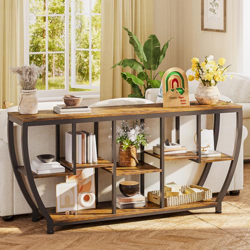 Simple Wisdom Credenza recibidor,recibidor con estantes Mesa de Consola, Mesa Consola rústica,Mueble para Entrada de casa,mesas Decorativa detrás del sofá,Adecuado para salón,recibidor,recibidor