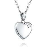ACJFA Heart Urn Necklace 925 Sterling Silver Cremation Ashes Necklace with Cubic Zircon Keepsake Memorial Jewelry for Women Gift