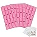 Tomnk 3pcs 20-Cavity Rectangle Silicone Handmade Soap Mold Silicone Mold for Making Soap Candy Chocolate Cake, with Sealable Bags for Decoration Design (Rectangle)
