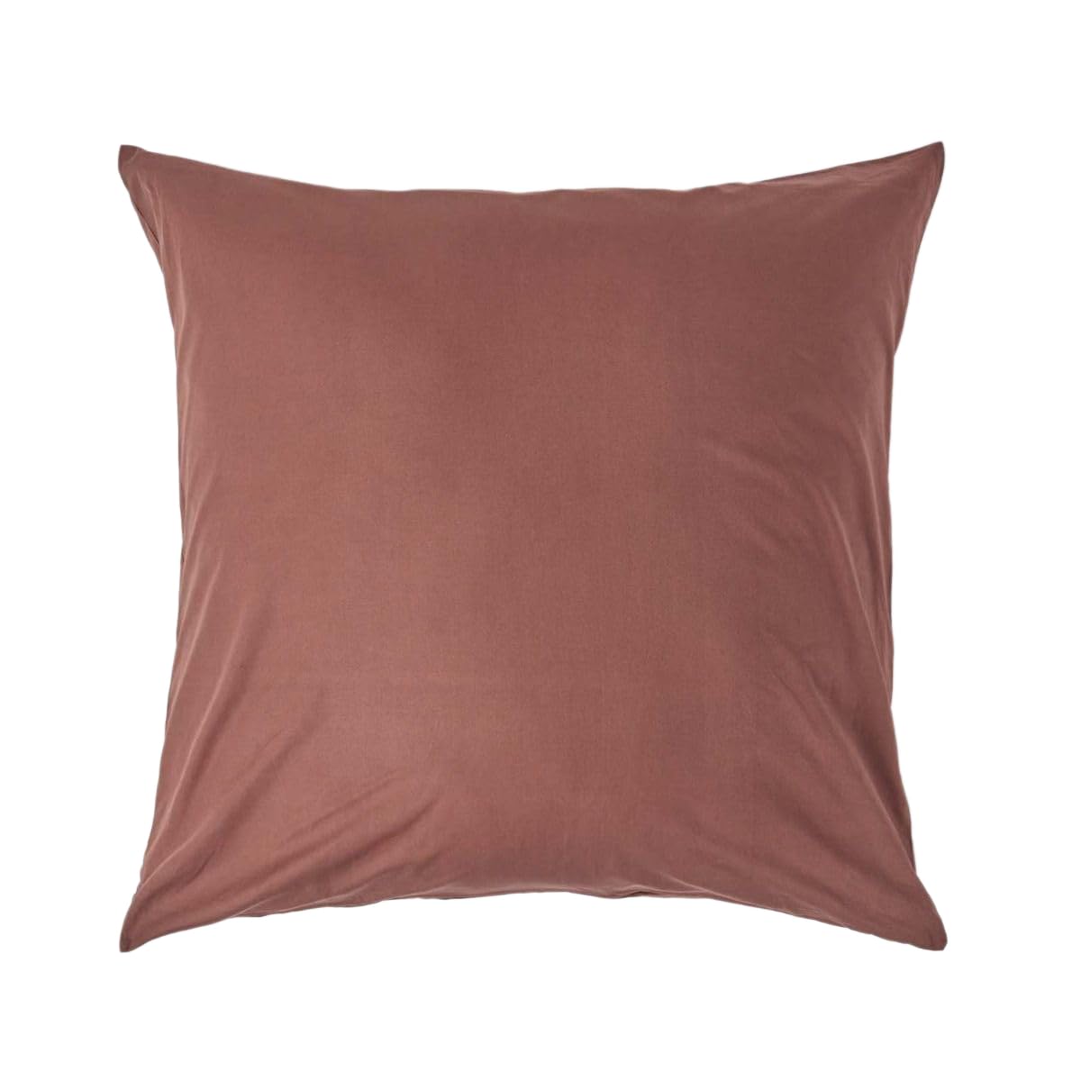 HOMESCAPES Chocolate Brown Pure Egyptian Cotton Euro Size Pillowcase 40 x 40 cm 200 TC 400 Thread Count Percale Equivalent Pillow Case with Zip