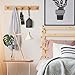 LANGRIA Wall Mounted Coat Rack with Hooks Eco-Friendly Space Saving Bamboo Design with Embedded Screws and Five Hangers for Jackets, Coats, Hats, Umbrellas, Scarfs, Bags, Holds 10kg in Weight
