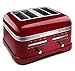 KitchenAid RKMT4203CA 4-Slice Pro Line Toaster, Candy Apple Red