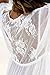 Women's Long Lace Swimsuit Bikini Cover Up Maxi Beach Dress Bathing Suit (White)