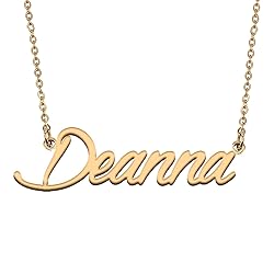 HUAN XUN Letter Script Deanna Name Stainless Steel