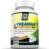 BRI Nutrition 200mg L-Theanine Enhanced with 100 mg of Inositol - 120 Count 200mg L Theanine Veggie Capsules