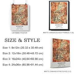 Shoreview Map Poster, Minnesota Map Art Poster, Map