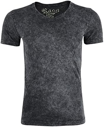 Rass Collection Crewneck T-Shirt - Men's Tee Shirts MJC5011-BLK-L