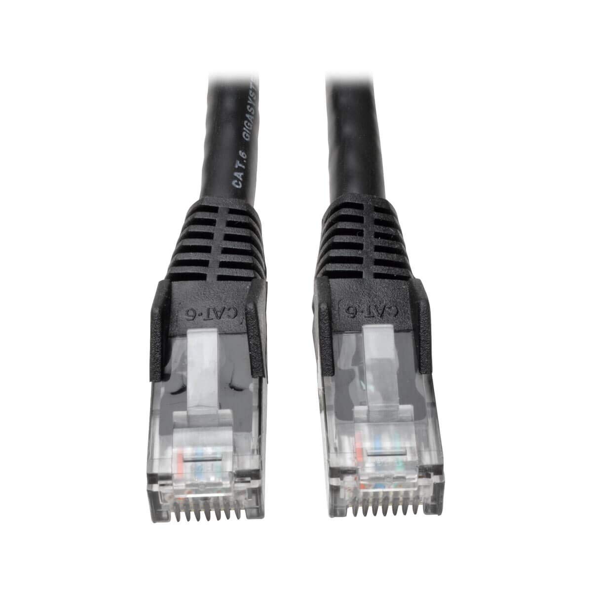 Tripp Lite Cat6 Gigabit Snagless Molded Patch Cable (RJ45 M/M) - Black 3.05 m / 10-ft. (N201-010-BK)