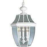 Livex Lighting 2355-03 Monterey 3-Light Outdoor Hanging Lantern, White