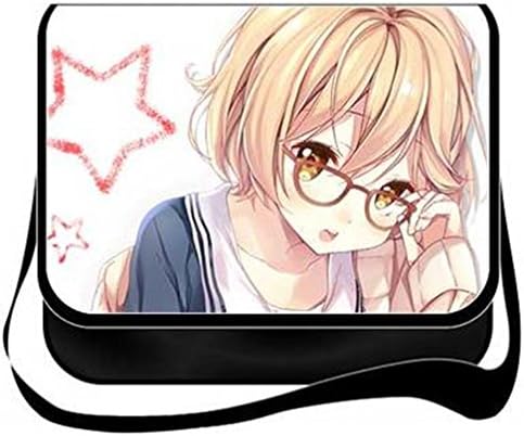 Bootores Kyoukai no Kanata Pattern Canvas Messenger Bag Shoulder School Bags -6