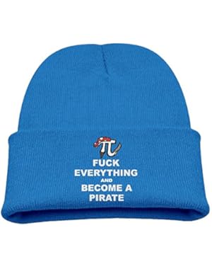 Fuck Everything Become A Pirate Kid's Hats Winter Funny Soft Knit Beanie Cap, Unisex