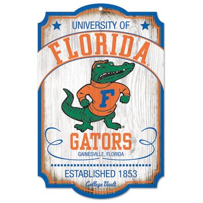 NCAA College Vault Florida Gators 11-by-17 Wood Sign