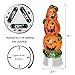 Wondise Lighted Snow Globe Lamp with 6 Hour Timer, Color Changing Battery Operated Snow Globe Lantern Glitter Swirling Halloween Decoration(3-Tiers Pumpkin, 3.7 x 11 Inches)