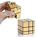 YKL WORLD Golden Mirror Cube 3x3x3 Speed Magic Puzzles, ABS Ultra-smooth Master Speed Twist Cube,Brain Teaser Toys & Christmas Birthday Gifts