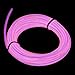 lychee 15ft EL Wire Neon Glowing Strobing Electroluminescent Light El Wire w/Battery Pack for Parties, Halloween Decoration (Pink, Outdoor use)
