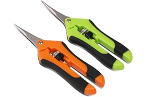 DNA MOTORING TOOLS-00114 High Carbon Steel Tin Snip Tool, [Set of 2] 10 Inches Serrated Jaws, Carbon Alloy Steel Tin Snip w/Rubberized Handle, Built-in Thumb Lock