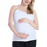 Motherhood Maternity Women's Clip Down Nursing Tank Top Cami with Adjustable Straps and Built-in Shelf Bra for Breastfeeding
