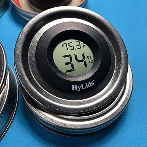 HyLids - Digital Hygrometer Curing Humidor Jar Lids, make a great stash jar too! â€¦Regular Size 2 3/4"