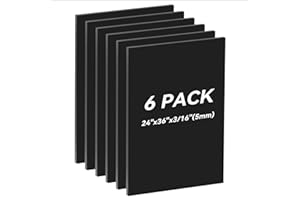 6PACK Black Foam Board 24x36×3/16 inches,5MM Poster Board for DIY Projects High Quality Blank Board Perfect for Arts Crafts S