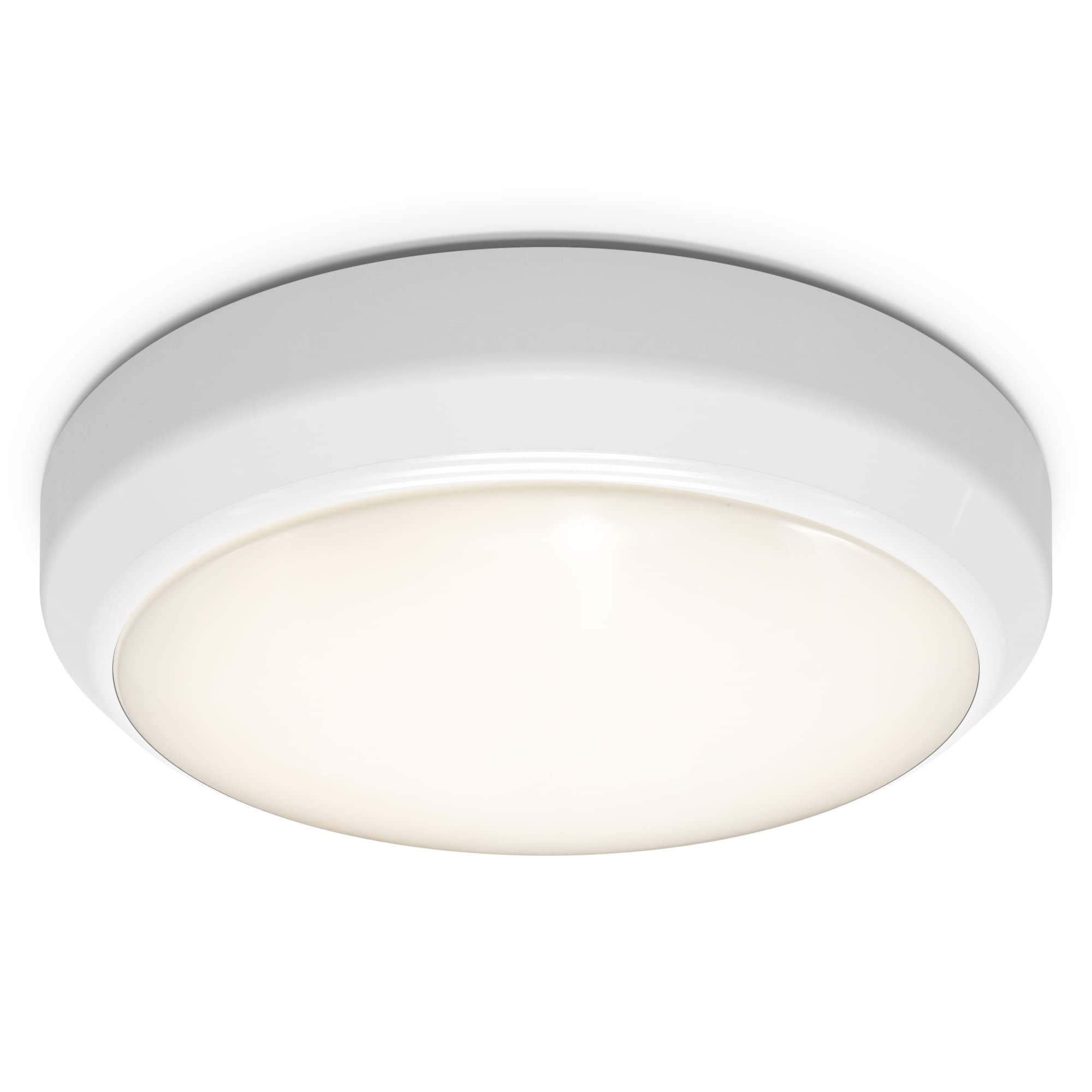 4lite Smart Circular Ceiling Light (White) 1160lm IP65 Rated Surface Mounted Ceiling or Wall Bulkhead Lighting Fixture with Smart Lighting - 4L1/3322-4 Yr Guarantee