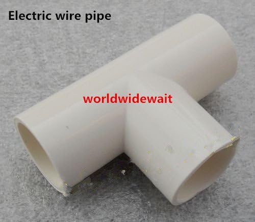 5Pcs 16/20/25/32/40Mm White PVC Tee 3 Way Electric Wire Pipe Tube Adapter Connectors 16mm