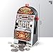 Sharper Image Electronic Casino Slot Machine Coin Bank, Turn Saving to a Game, LED Lights and Sound Effects, Real Spinning Reels, Pays Out on a Win, Fun Piggy Bank, Home Décor for Man Cave or Bar