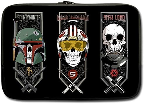 Twin Sides 11 Inch Sleeve Bag Fits most Laptop and Notebook with Bounty Hunters Rogue Squadron Sith Lord Pattern
