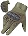 HIKEMAN Gloves for Men and Women Hard Knuckle Gloves for Outdoor Sports and Work Suitable for Cycling Motorcycle Hiking Climbing Lumbering Heavy Industry (Army Green, Large)