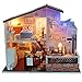 WYD DIY Sunshine Doll House Handmade Wooden Dollhouse With Furniture Kits LED Light Creative Gift