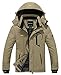 wantdo Men's Mountain Waterproof Ski Jacket Windproof Rain Jacket Winter Warm Hooded Coat