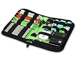 BUBM Universal Cable Organizer Electronics Accessories Case Various USB, Phone, Charge, Cable organizer Travel Organizer--king Size (Black)
