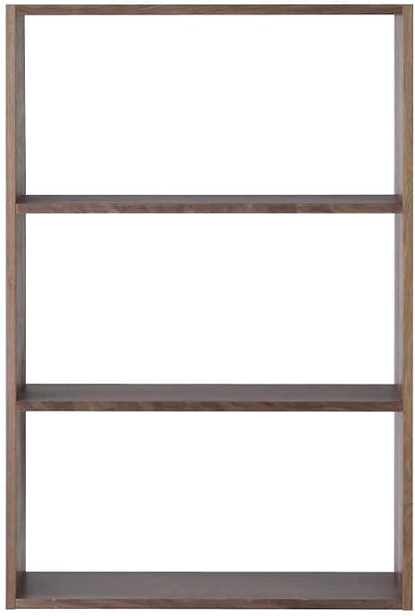 Amazon Co Jp 無印良品 スタッキングシェルフ ワイド 3段 ウォールナット材 幅81 5 奥行28 5 高さ121cm ホーム キッチン