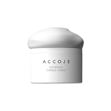 ACCOJE Whitening Capsule Cream 50ml | Glowing Skin, Pigmentation Reducing Complex, Fast Absorbing Day & Night Cream, Natual Korean Skin Care | Zero Chemicals