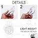 Selfie Ring Light for Camera, 2 Pack Rechargeable Selfie 36 LED Light for iPhone Sumsang Ipad Smartphone Photography Phones, Black & White