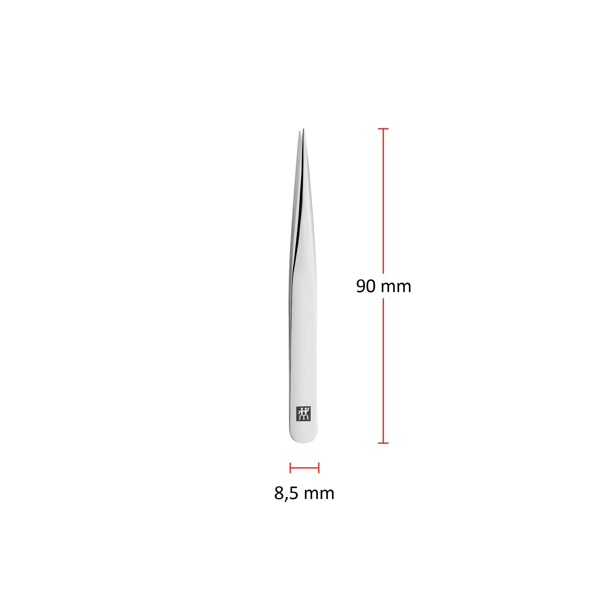 ZWILLING Spitze Pinzette (Entfernen von Splittern, eingewachsenen oder feinen Härchen, handgeschliffene, angeraute Spitzen), Poliert, Silber, 90 mm 5
