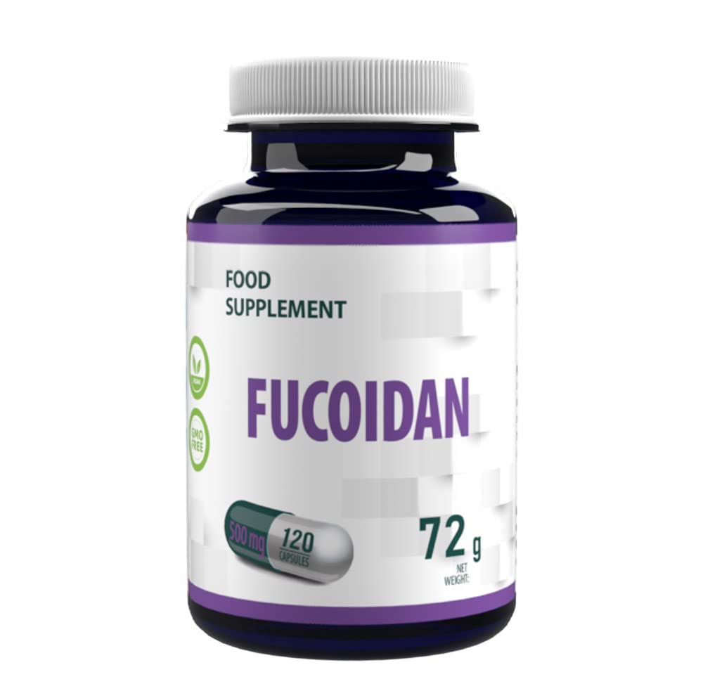 Hepatica Fucoidan from Bladderwrack (Fucus vesiculosus) 500mg – 120 Vegan Capsules | High-Strength Seaweed Extract | Immune & Cellular Health Support | Gluten-Free, Non-GMO Supplement