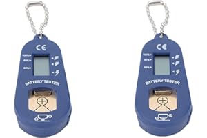 Yarzkrg 2X Button Battery Tester, Portable Hearing Aid Battery Power Checker