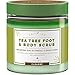 Calily Life Organic Anti Fungal Tea Tree Body and Foot Scrub with Dead Sea Minerals, 24 Oz. – Exfoliating, Powerful Cleansing and Moisturizing - Helps Against Acne, Warts, Jock Itch, Cellulite, etc.
