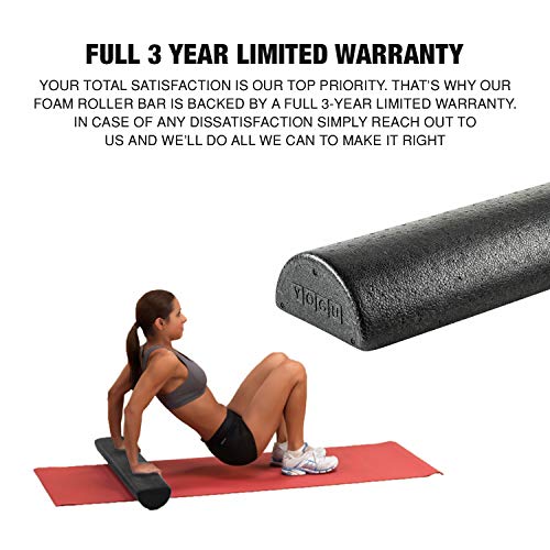 YOGU Half-Round Foam Roller High-Density (18 Inch) - Thumbnail 4