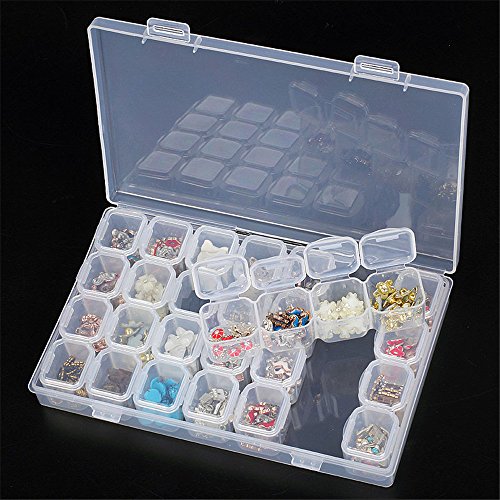image for Kalolary 28 Grids Diamond Embroidery Box, LEOBRO Storage Case for Diam