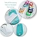 Key Tag Assorted Color Plastic Coded Key ID Label Tags Split Ring Keyring - with Label Window Ring Holder (200)
