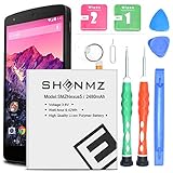 LG Google Nexus 5 Battery SHENMZ 2480mAh Internal Li-ion BL-T9 Replacement Battery for LG Google Nexus 5 D820 D821 + Free Screwdriver Tool[24 Month Warranty]