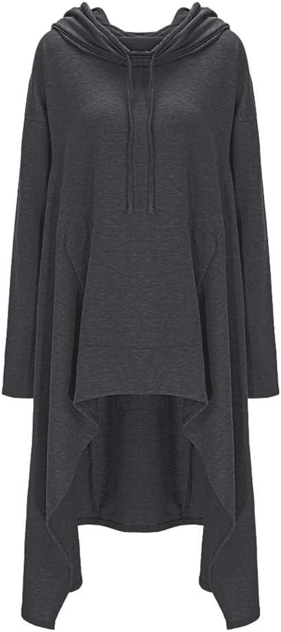 Discount Boutique Womens Hoodies Sweatshirt Fashion Solid Color Jumper Pullover Ladies Long Sleeve Hooded Tunic Long Top Blouses