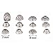 HanYan Bead Caps Metal Spacers Silver 80 Grams 6-8 mm 200+ Pcs Mixed Bead Caps for Jewelry Making¡­